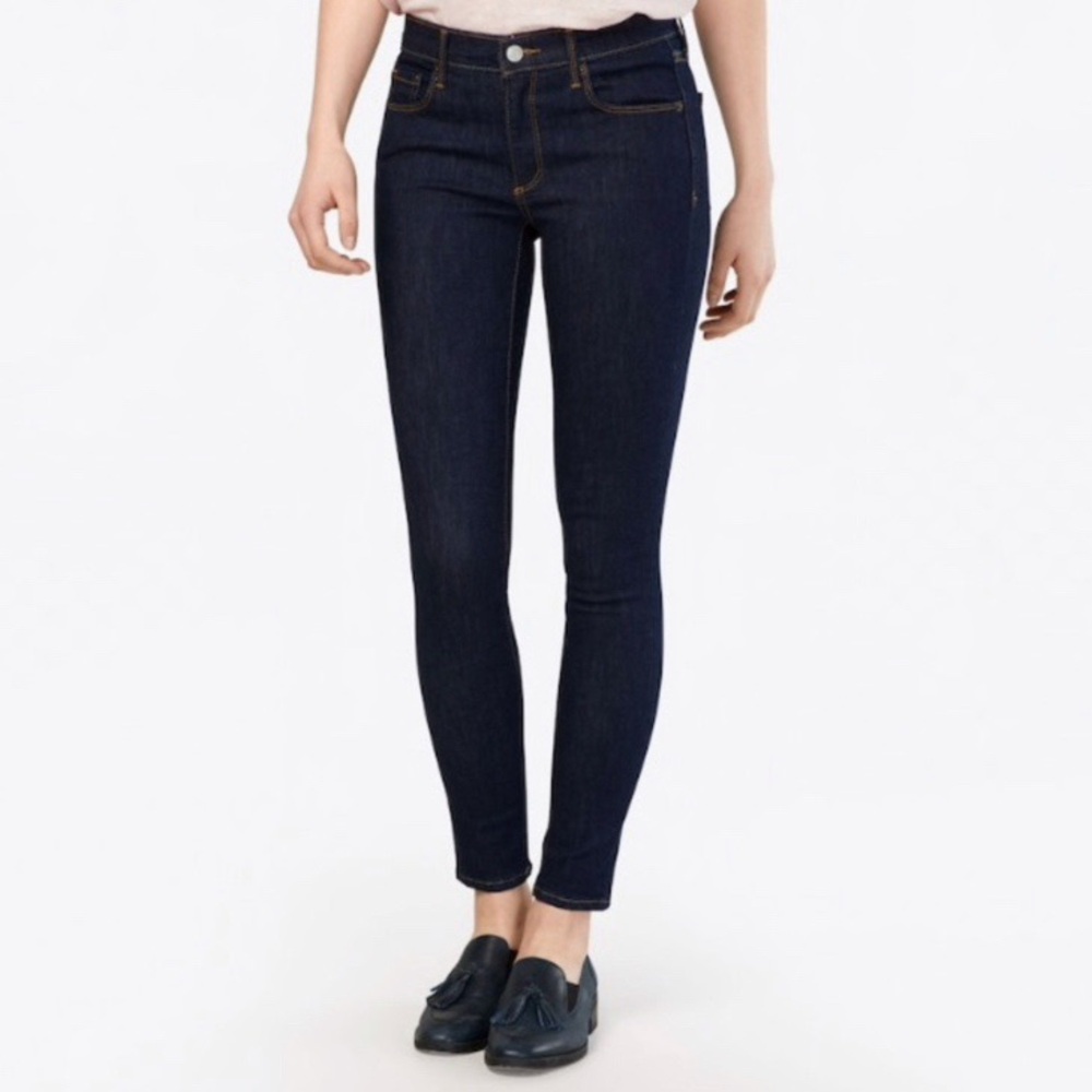Gap 1969 Sculpt True Skinny Jeans Size 4 27 Rinse Dark Wash Mid Rise Denim NWT